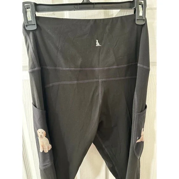 E&S Pets Urban Athletics High Ride Leggings - Golden Doodle Printed on Pockets L - Picture 7 of 9